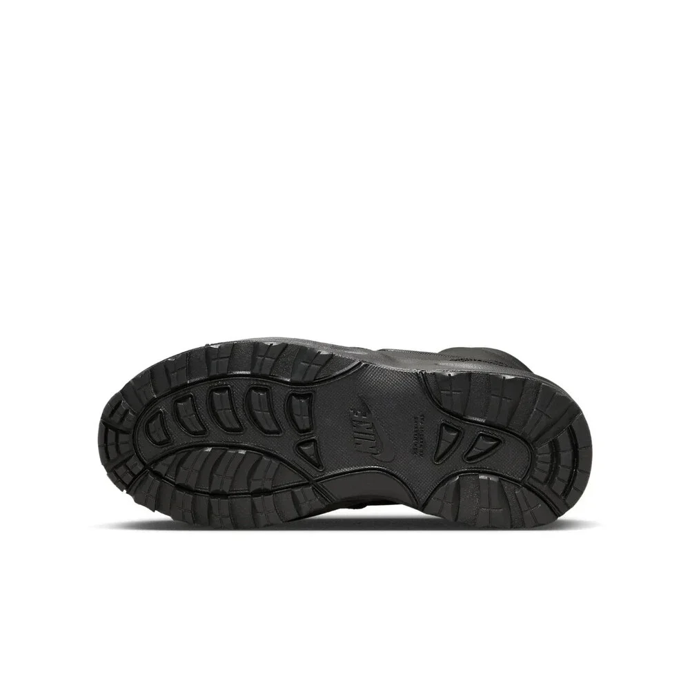 Nike Manoa Leather BQ5372-001 Boots Kids US 4 Triple Black Rugged Lace Up NR5739 - Picture 11 of 12